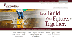 Desktop Screenshot of cornerstonebank.com