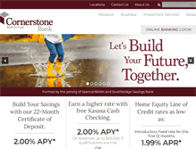 Tablet Screenshot of cornerstonebank.com